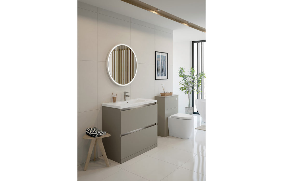 Milano 1200mm Floor Standing Basin Unit Run (No Top) - Matt Latte