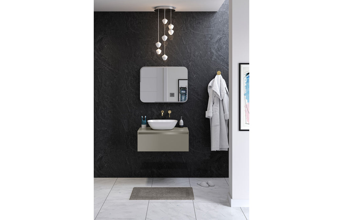 Milano 1200mm Floor Standing Basin Unit Run (No Top) - Matt Latte