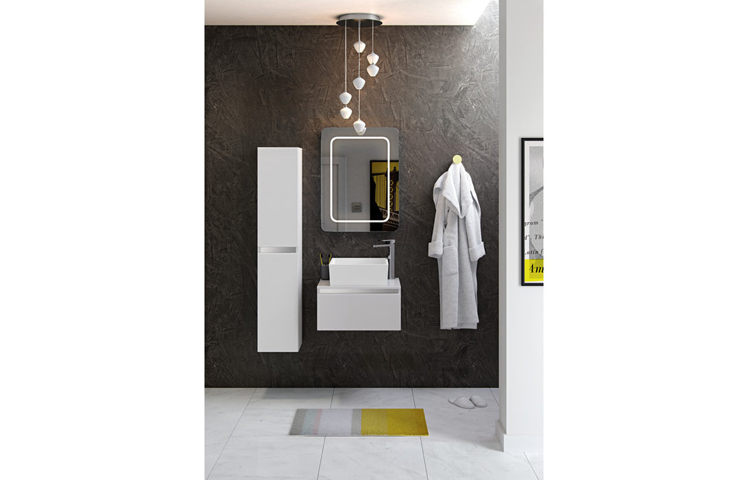 Milano 300mm 2 Door Wall Hung Tall Unit - White Gloss