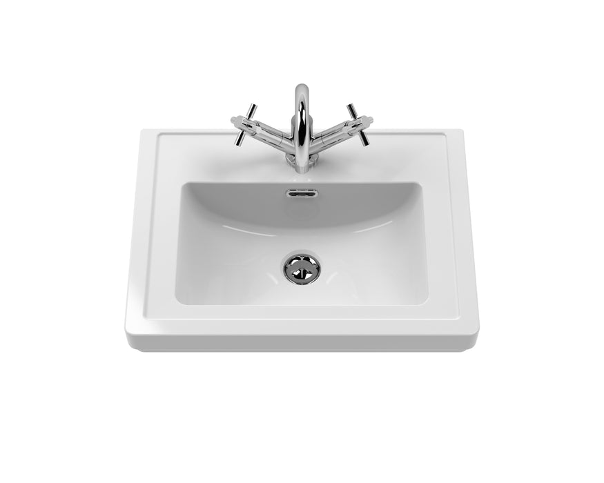 1 Tap Hole 500mm Traditional Fireclay Basin