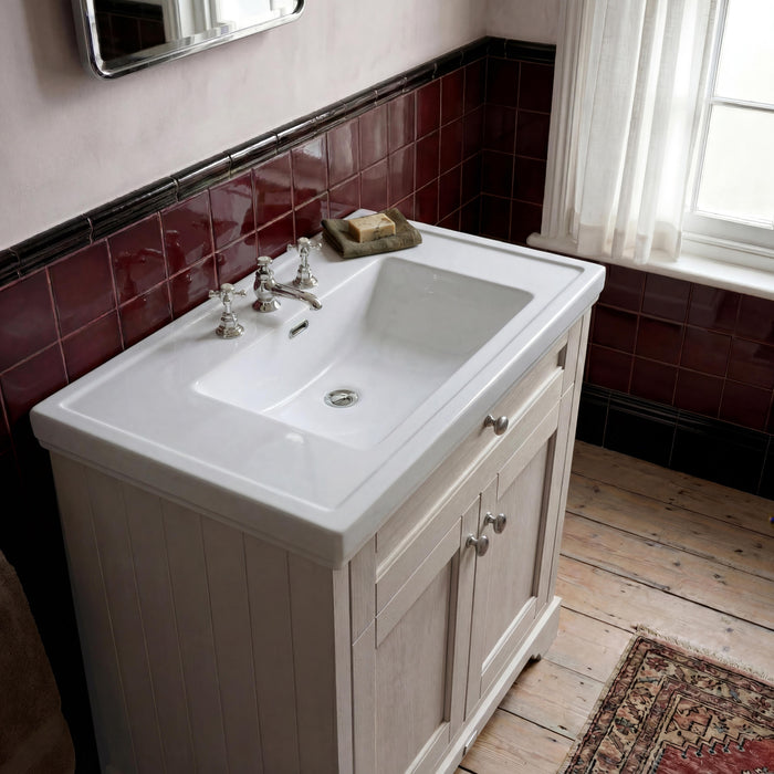 1 Tap Hole 800mm Traditional Fireclay Basin