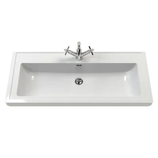 1 Tap Hole 1000mm Traditional Fireclay Basin