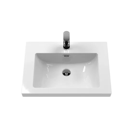 600mm Floor Standing  2-Drawer Unit & Basin Set 1 Tap Hole (Drawer, Unit or Set)