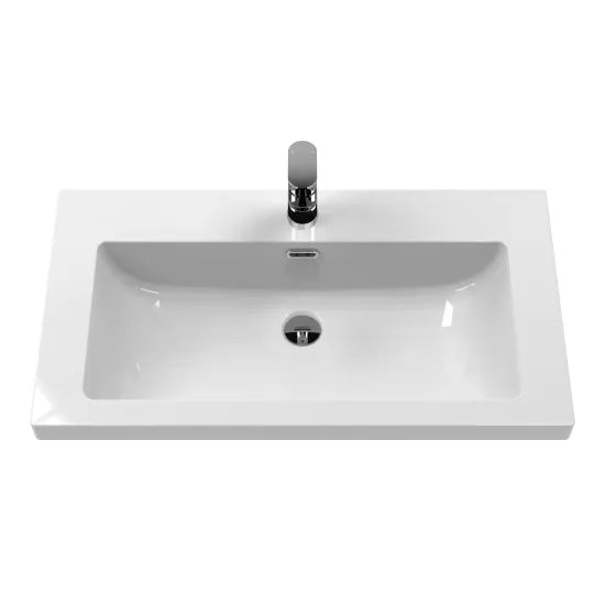 800mm Wall Hung Single Drawer Unit & Basin 1Tap Hole (Drawer Unit, Basin or Set)