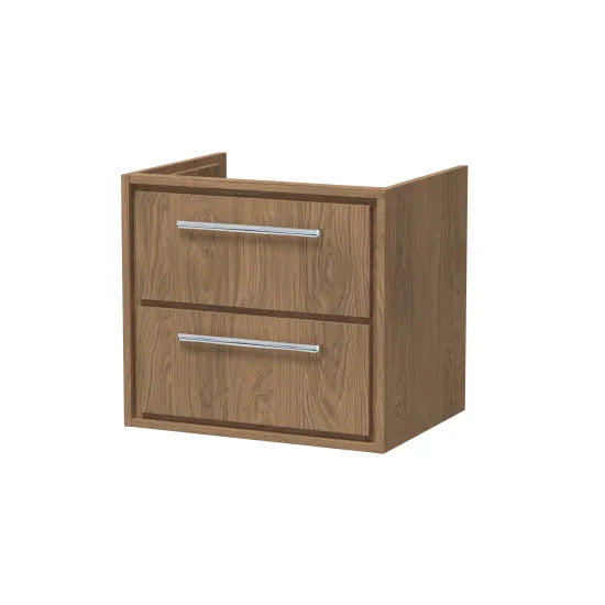 600mm Wall Hung 2-Drawer Unit & Basin Set  0Tap Hole (Drawer, Unit or Set)