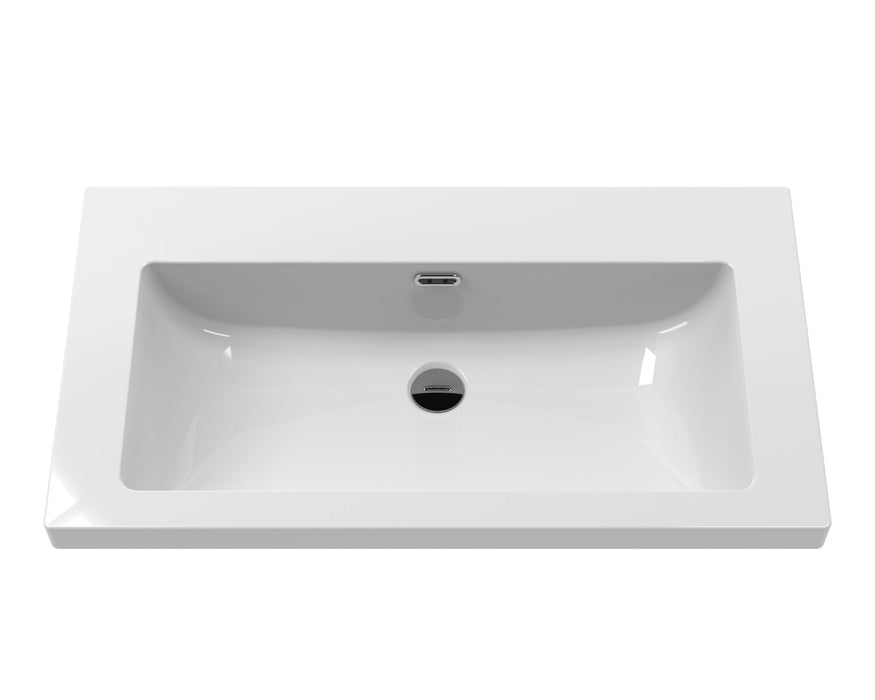 0 Tap Hole 800mm Contemporary Fireclay Basin
