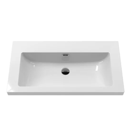800mm Wall Hung Single Drawer Unit & Basin 0Tap Hole (Drawer Unit, Basin or Set)