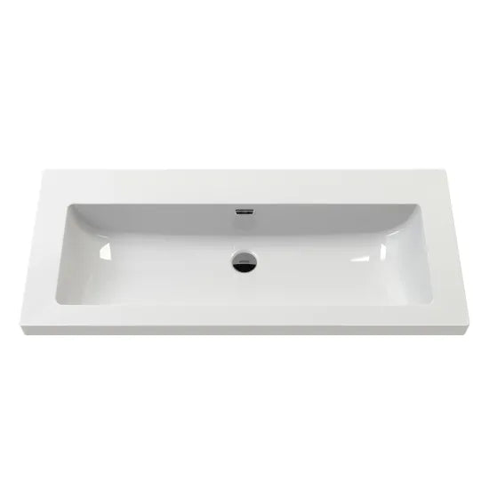 0 Tap Hole 1000mm Contemporary Fireclay Basin