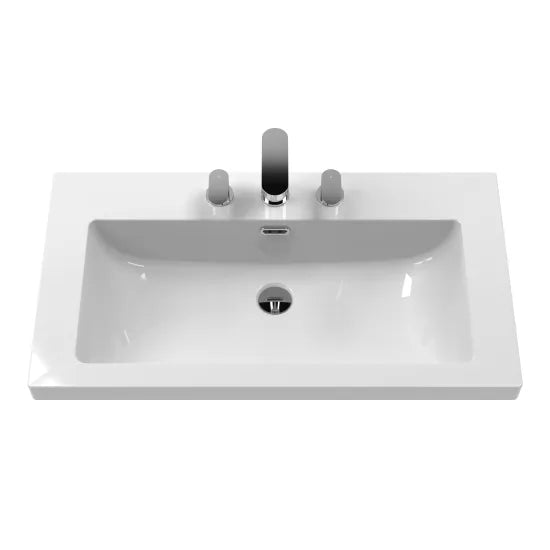 800mm Wall Hung Single Drawer Unit & Basin 3Tap Hole (Drawer,Unit or Set)
