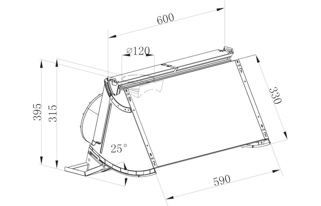 Candy CBP613NGR/1 60cm Integrated Hood - St/Steel