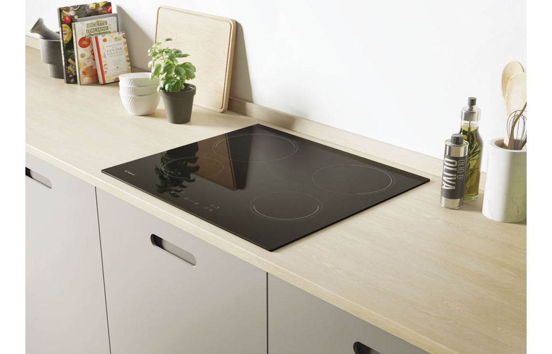 Candy CH64CCB 60cm Ceramic Hob - Black Glass