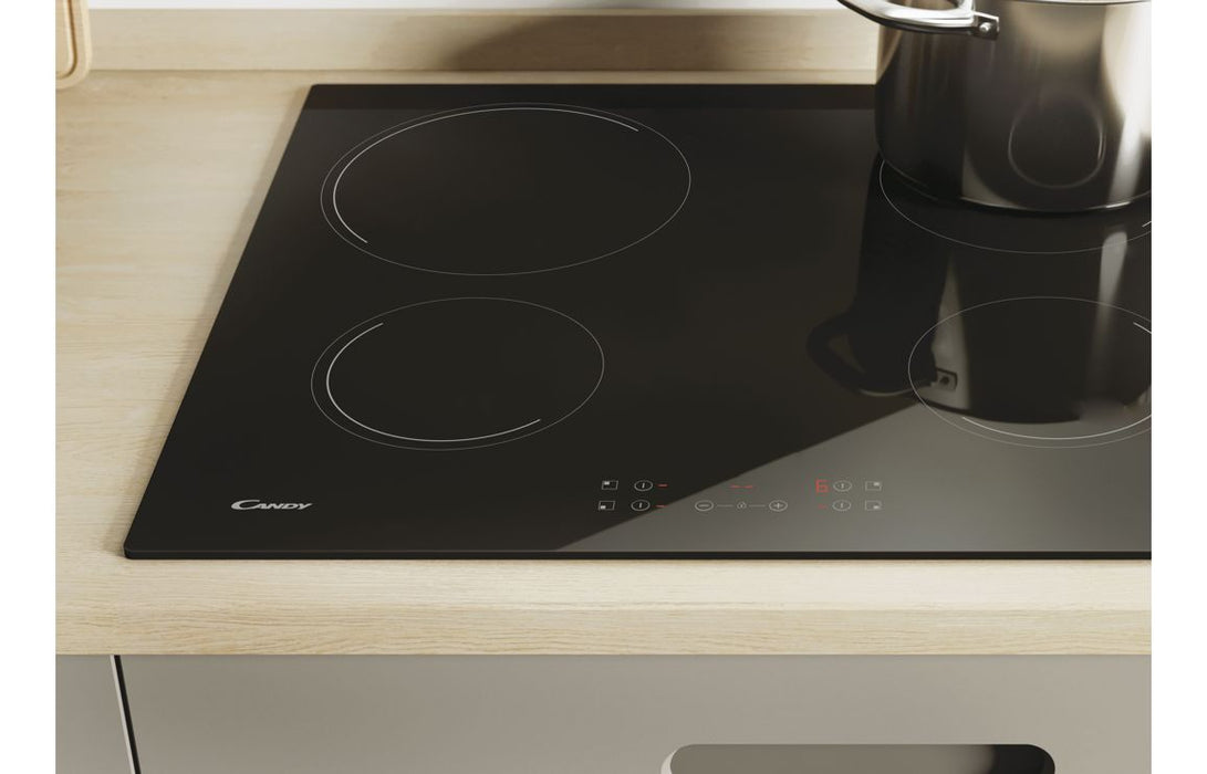 Candy CH64CCB 60cm Ceramic Hob - Black Glass