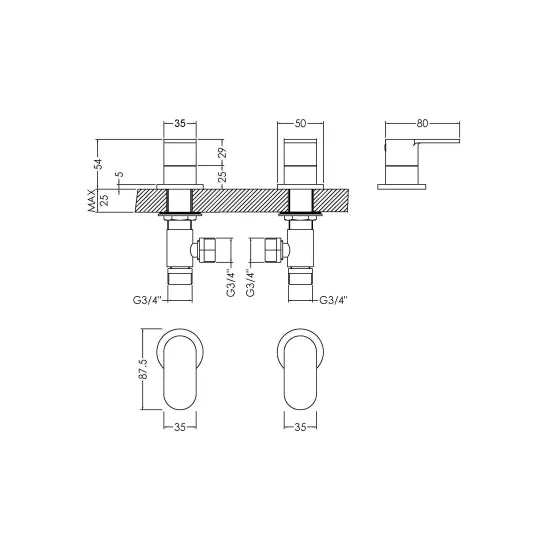 BC Designs Chelmsford  3/4" Side Valves