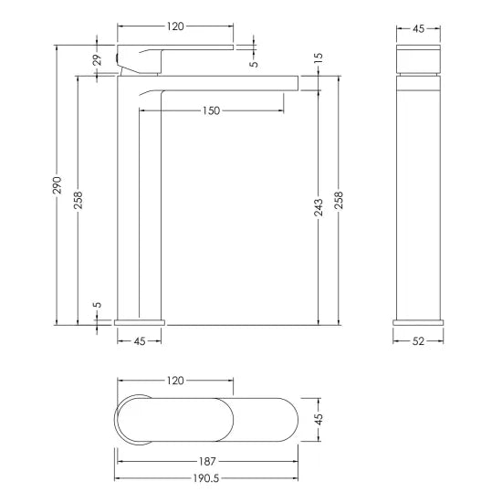 BC Designs Chelmsford  High Rise Mono Basin Mixer