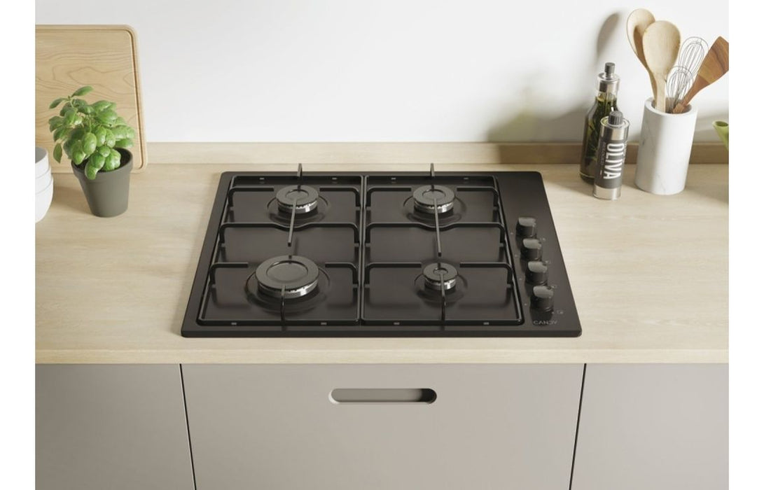 Candy CHW6LBB 60cm Gas Hob - Black