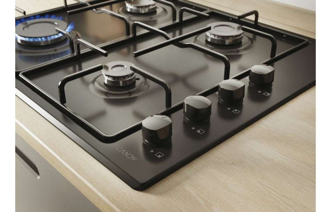 Candy CHW6LBB 60cm Gas Hob - Black