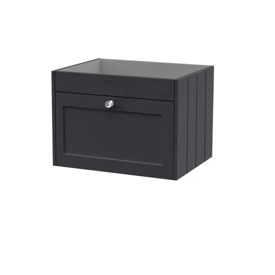 Old London Ashwick 600mm Soft Black 1 Drawer Wall Hung Vanity