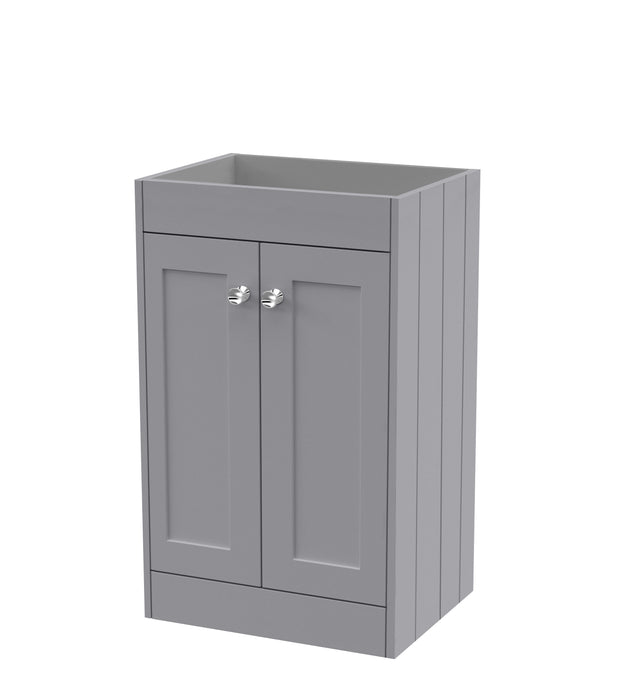 Old London Ashwick 500mm Satin Grey 2 Door Floor Standing Vanity Unit