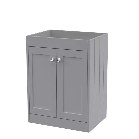 Old London Ashwick 600mm Satin Grey 2 Door Floor Standing Vanity
