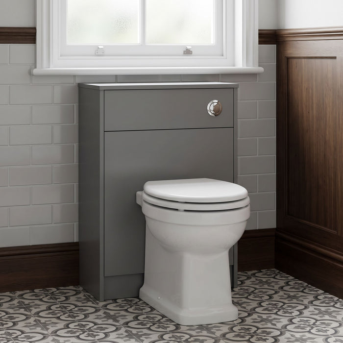 Old London Ashwick 500mm Satin Grey Floor Standing WC Unit