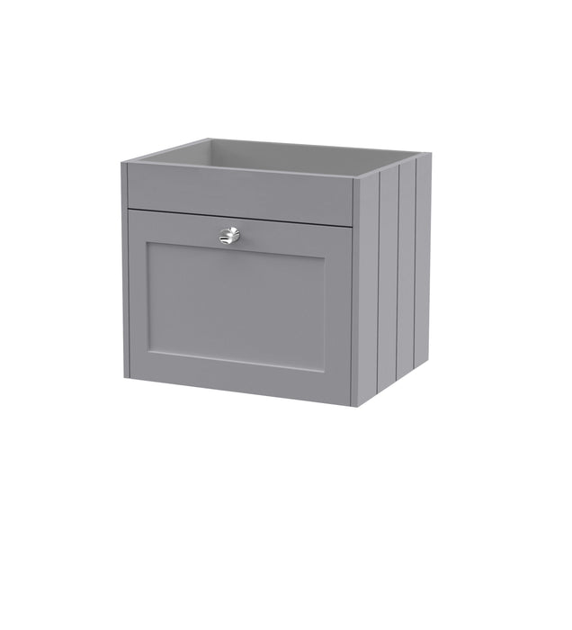 Old London Ashwick 500mm Satin Grey 1 Drawer Wall Hung Vanity