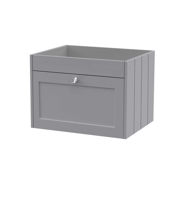 Old London Ashwick 600mm Satin Grey 1 Drawer Wall Hung Vanity