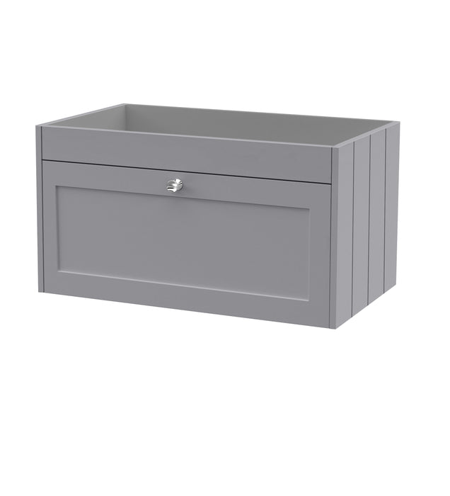 Old London Ashwick 800mm Satin Grey 1 Drawer Wall Hung Vanity