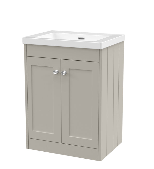 Old London Ashwick Pebble Grey 600mm Floorstanding 2-Door Unit