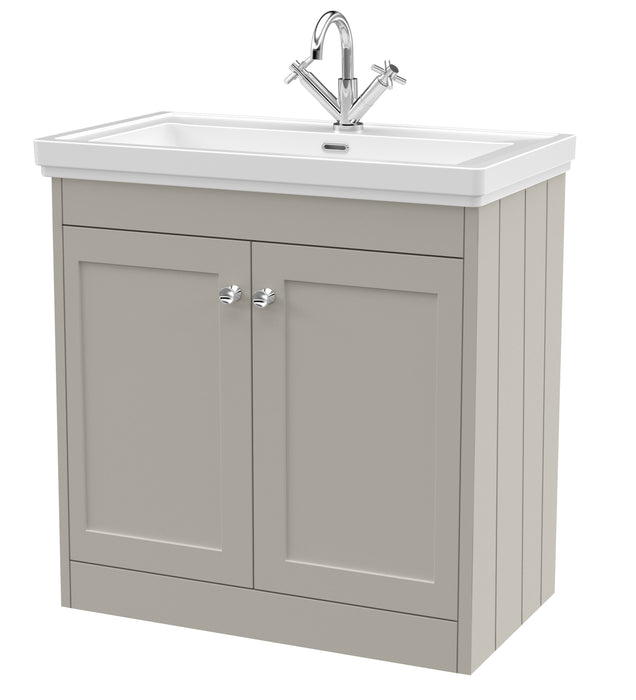 Old London Ashwick Pebble Grey 800mm Floorstanding 2-Door Unit
