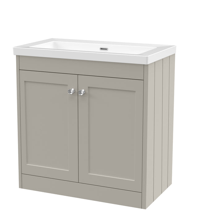Old London Ashwick Pebble Grey 800mm Floorstanding 2-Door Unit