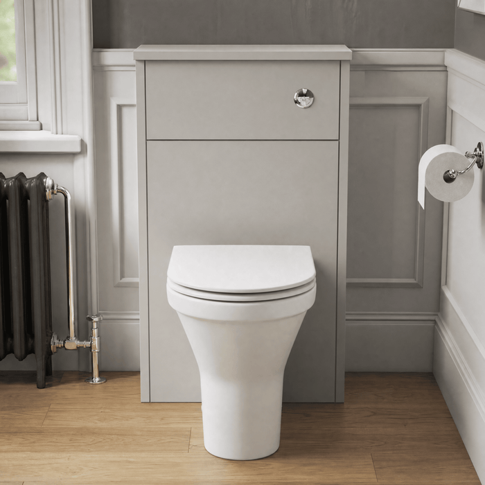Old London Ashwick 500mm Satin Pebble Grey Floor Standing WC Unit