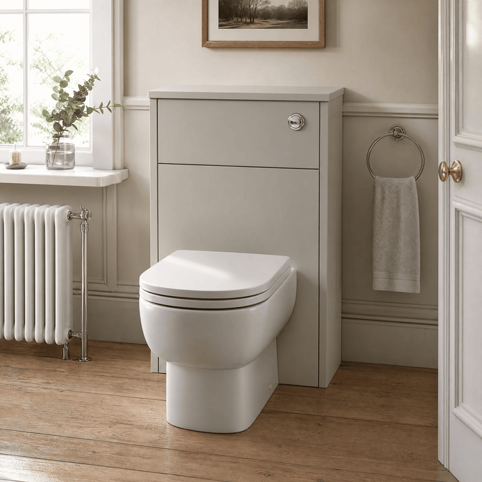 Old London Ashwick 500mm Satin Pebble Grey Floor Standing WC Unit