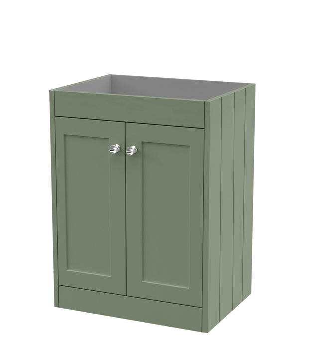 Old London Ashwick 600mm Satin Green 2 Door Floor Standing Vanity