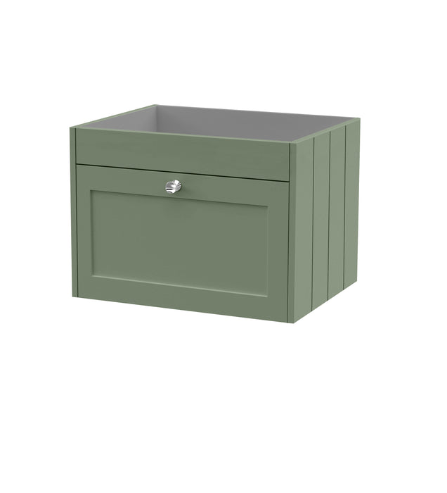 Old London Ashwick 600mm Satin Green 1 Drawer Wall Hung Vanity