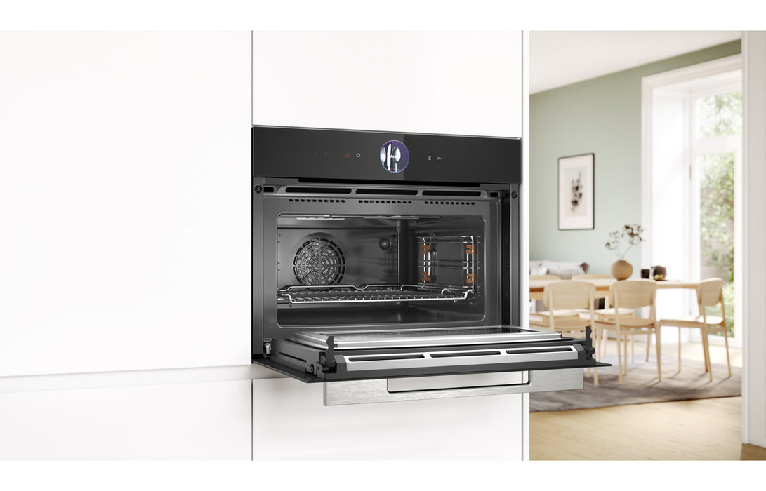 Bosch Series 8 CMG7761B1B Compact Pyrolytic Oven & Microwave - Black