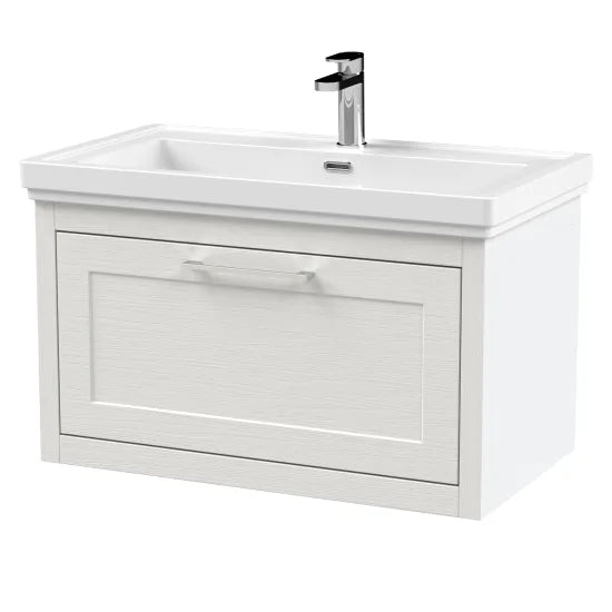BC Designs Crestfield 800mm  1 Drawer Wall Hung Vanity Unit