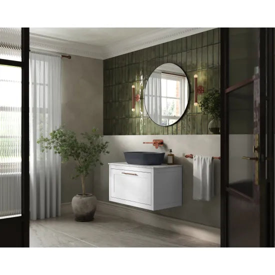 BC Designs Crestfield 800mm  1 Drawer Wall Hung Vanity Unit