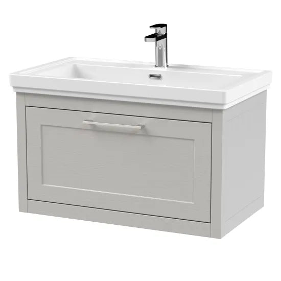 BC Designs Crestfield 800mm  1 Drawer Wall Hung Vanity Unit