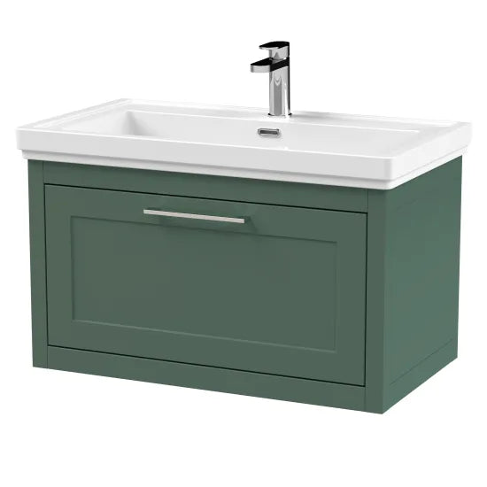 BC Designs Crestfield 800mm  1 Drawer Wall Hung Vanity Unit