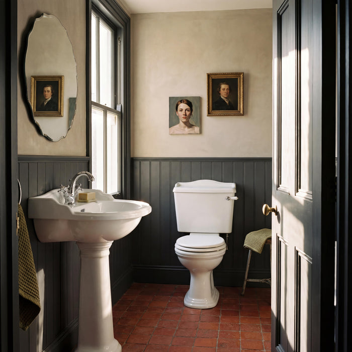 Old London Chancery 1 Tap Hole 600mm Ceramic Basin & Pedestal