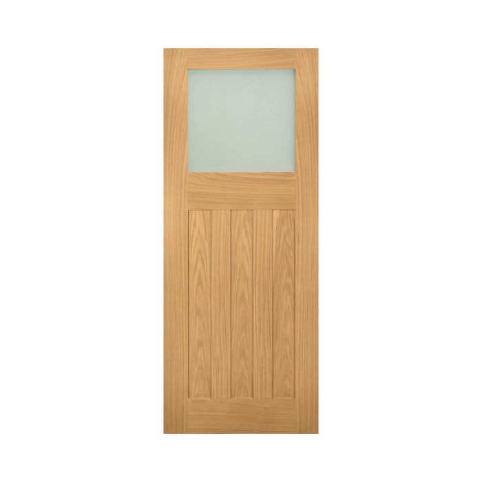 Deanta Cambridge Unfinished Oak Obscure Glaze Door