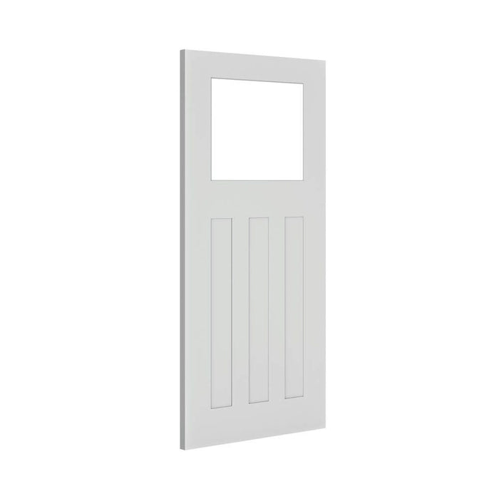 Deanta Cambridge White Primed Glazed Door