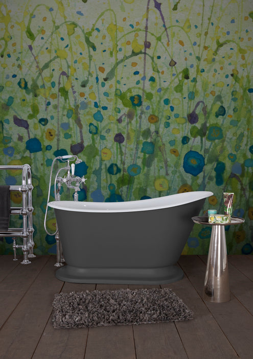 Hurlingham Cameo Freestanding Cast Iron Slipper Bath 1400 x 740mm