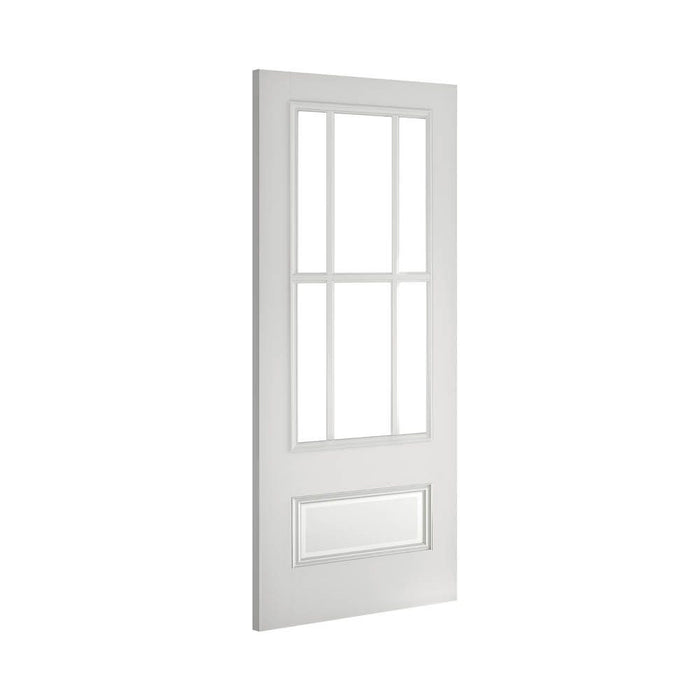 Deanta Canterbury White Primed Bevelled Glaze Door