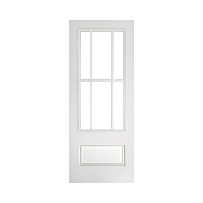 Deanta Canterbury White Primed Bevelled Glaze Door