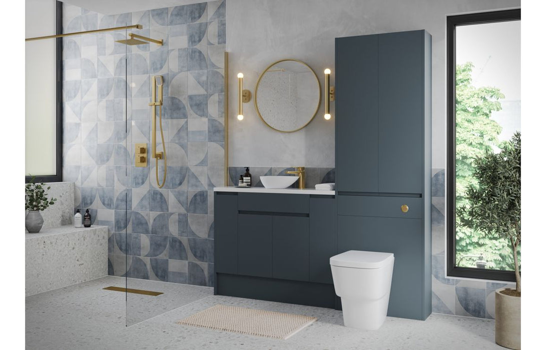 Siena 500mm Standard WC Unit - Matt Arley Blue