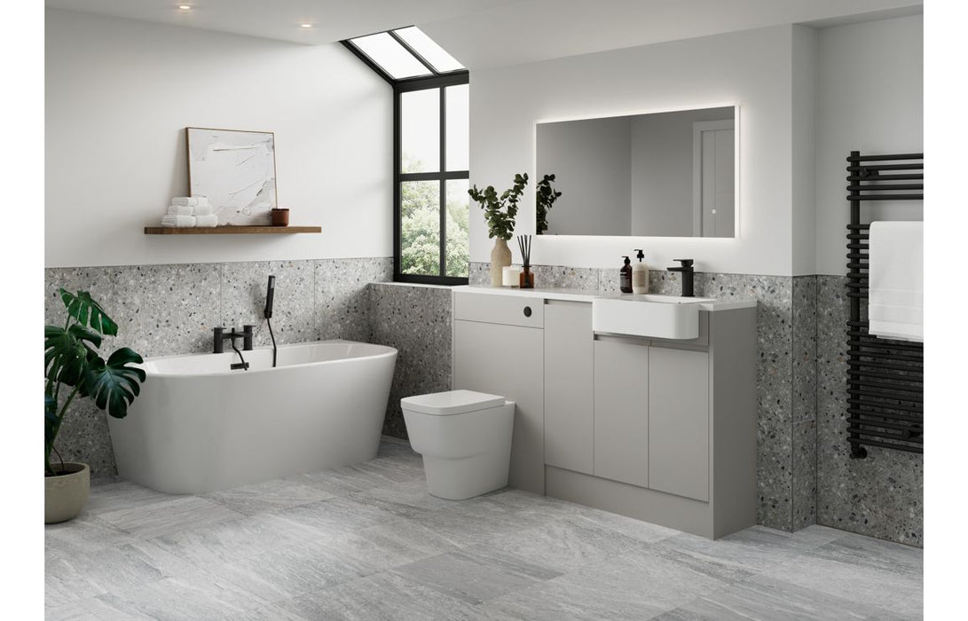 Siena 500mm Standard WC Unit - Matt Dove Grey