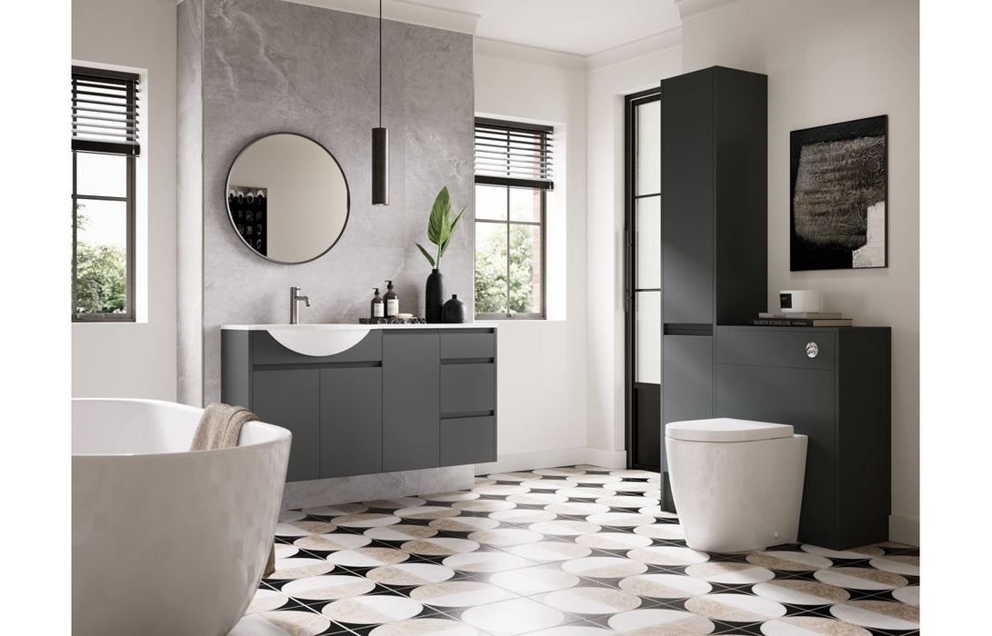 Siena 1200mm Plinth - Matt Graphite Grey