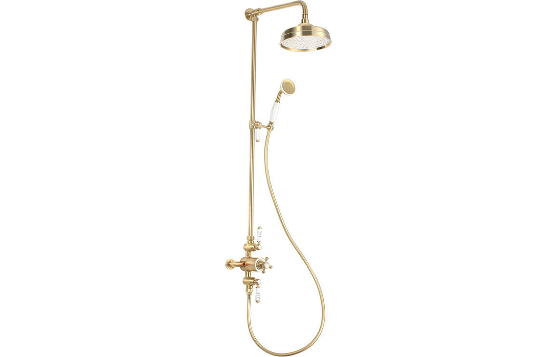 Carrick Thermostatic Shower Kit - Brushed Brass