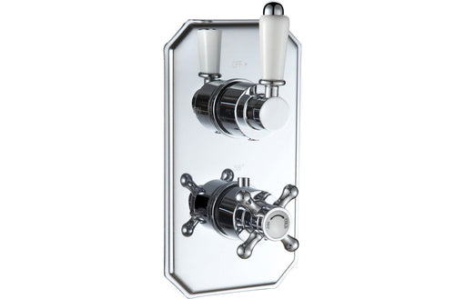 Carrick Traditional Lever Thermostatic Single Outlet Shower Valve - Chrome